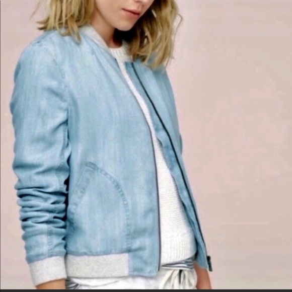 Lou & Grey Jackets & Blazers - NWOT LOU&GREY chambray bomber jacket
